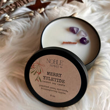 Load image into Gallery viewer, Merry Yuletide clean burning 8oz coconut soy candle